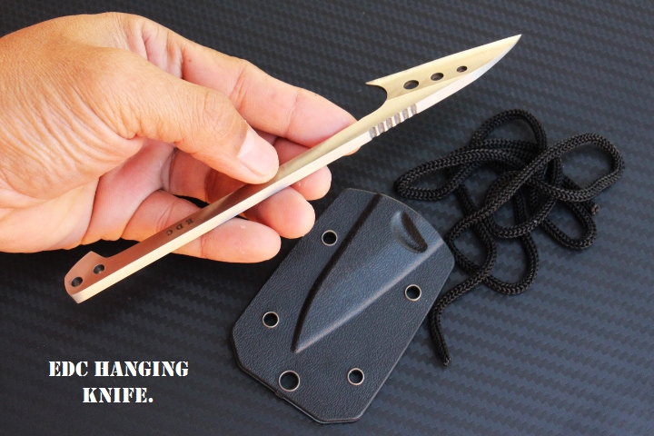 มีดห้อยพกพา EDC KNIFE มีดหางปลา Stainless Steel 5cr15mov ปลายแหลม พร้อมซอง KYDEX