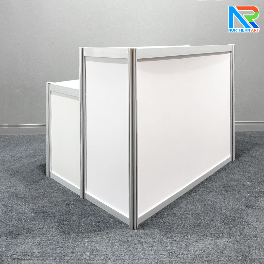 เช่าเคาน์เตอร์อะลูมิเนียม แบบขั้นบันได ขนาด (W)103 x (L)80 x (H)80 cm. ถอดประกอบได้