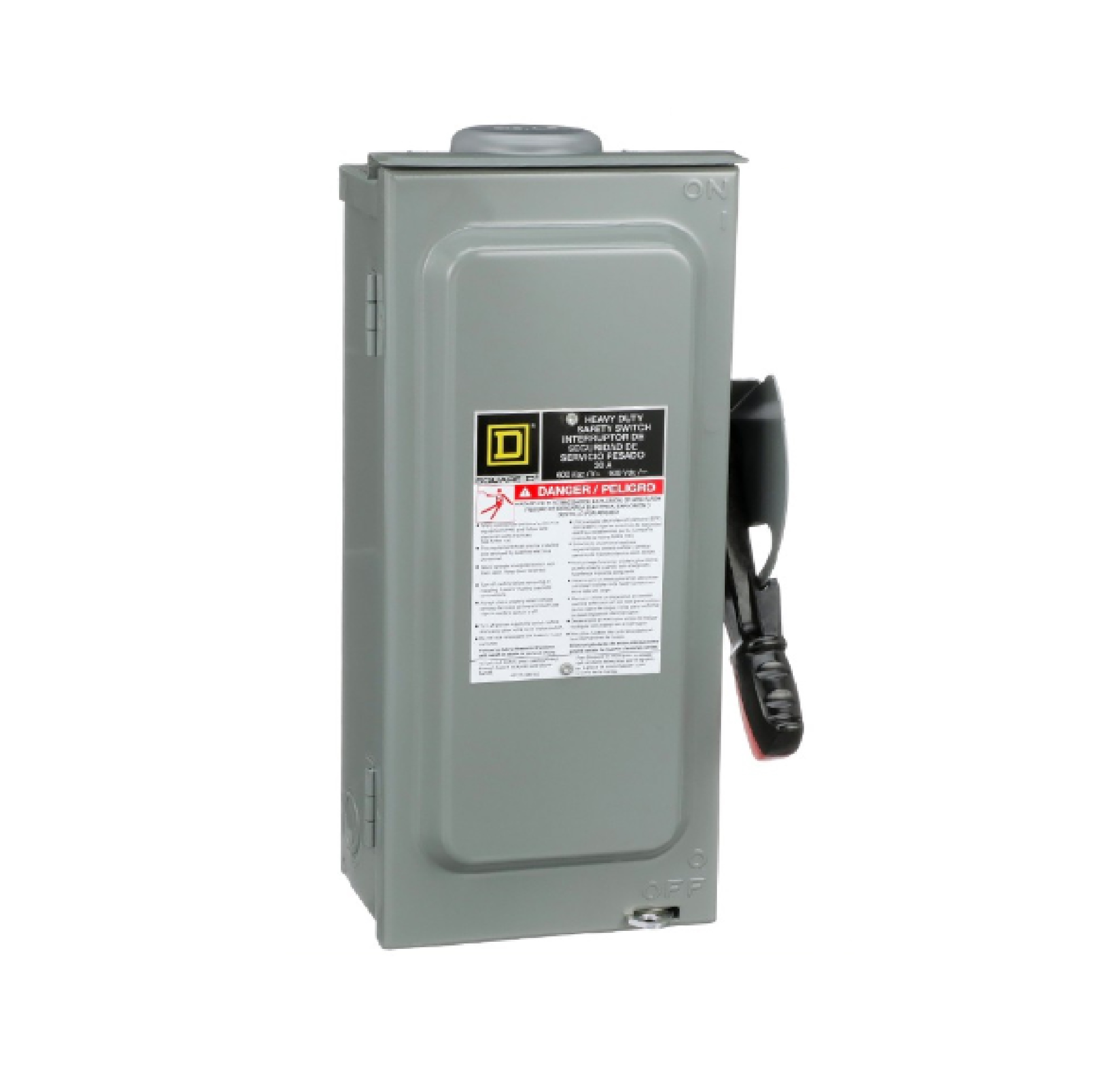 Schneider เซฟตี้สวิทช์ HU361RB 3P 30A 600V กันน้ำ ภายนอก แบบไม่ใช้ฟิวส์
