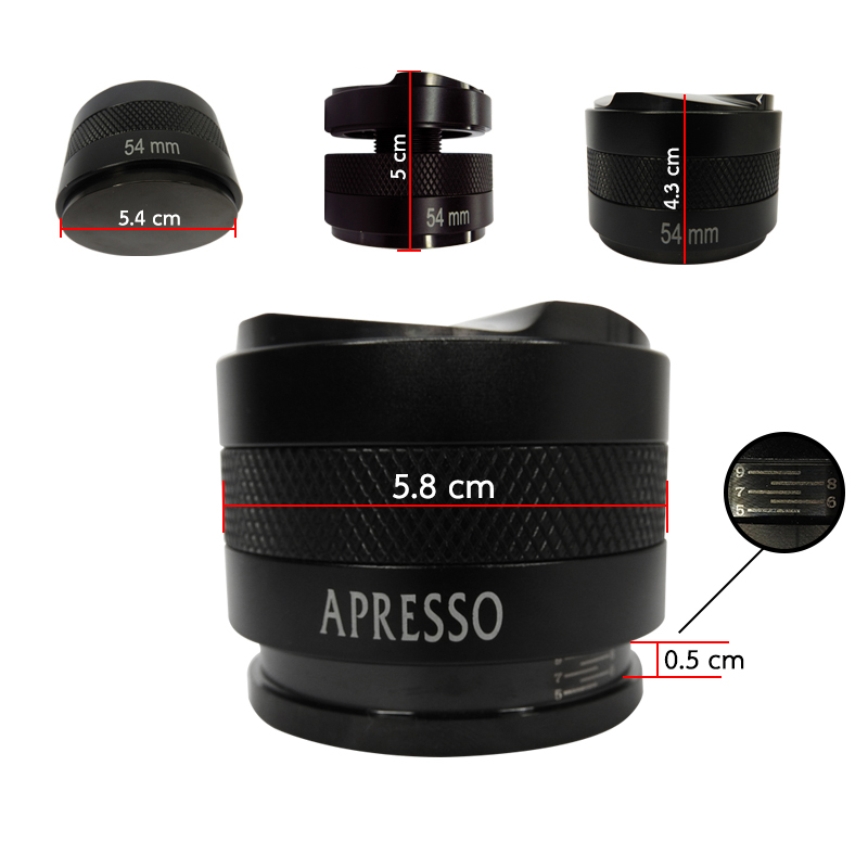 มาการอน ตัวเกลี่ยหน้ากาแฟ 2 ด้าน 54 mm. (ใช้กับมอคค่าพอท BIALETTI/IMIX 3 cups)