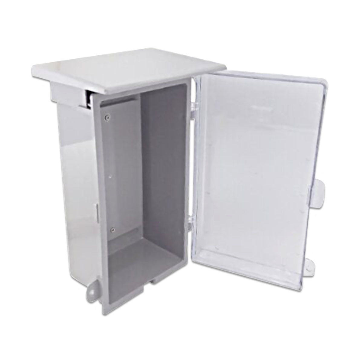 NANO ตู้กันฝน ขนาด 8x12.5x6" สีขาว(ฝาใส) รุ่น NANO-101CW (1 ชิ้น/กล่อง)