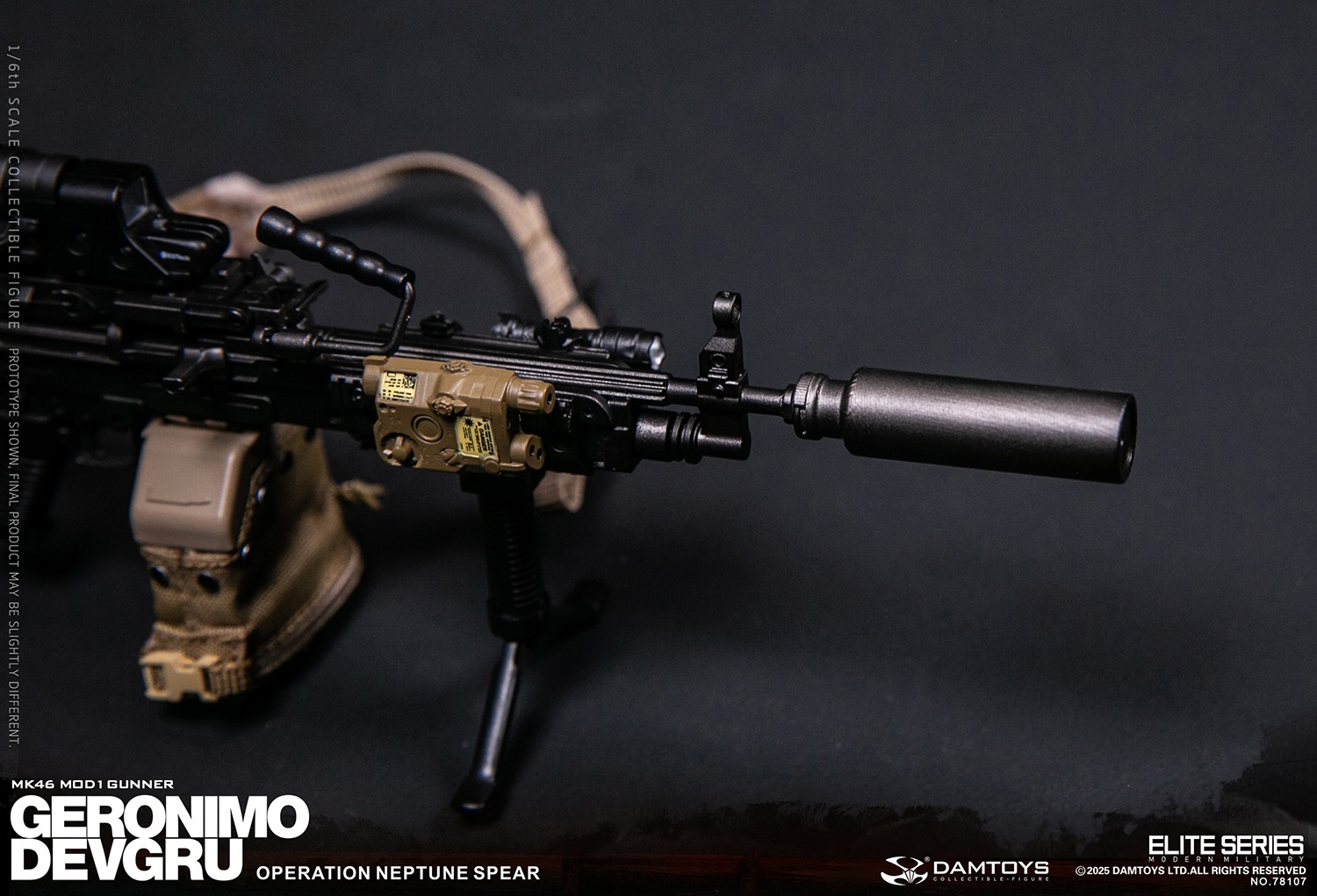 DAMTOYS 78107 DEVGRU Operation Neptune Spear “GERONIMO” MK46 MOD1 GUNNER