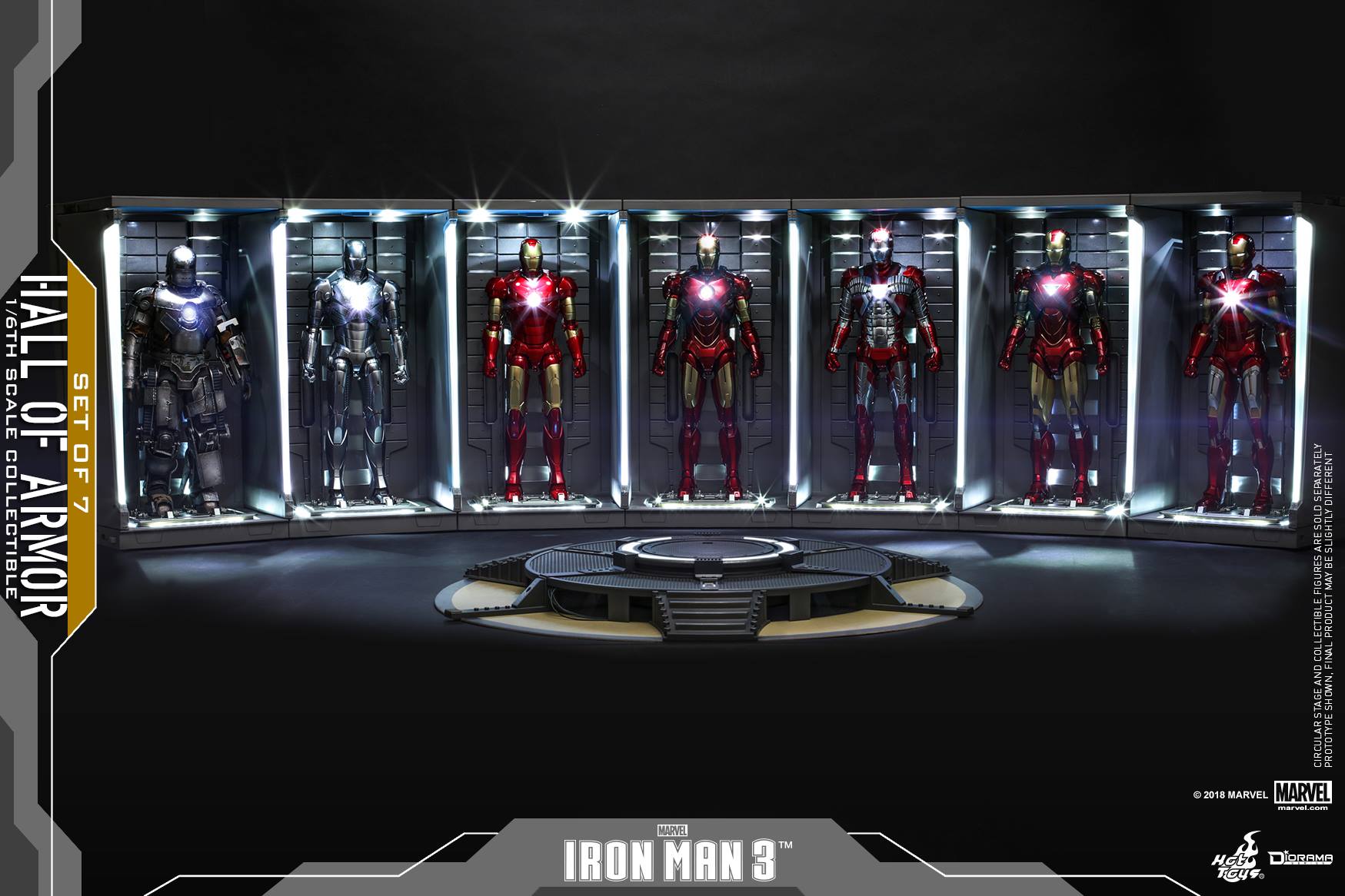 Hot Toys DS001C IRON MAN 2 - HALL OF ARMOR (Set of 7)