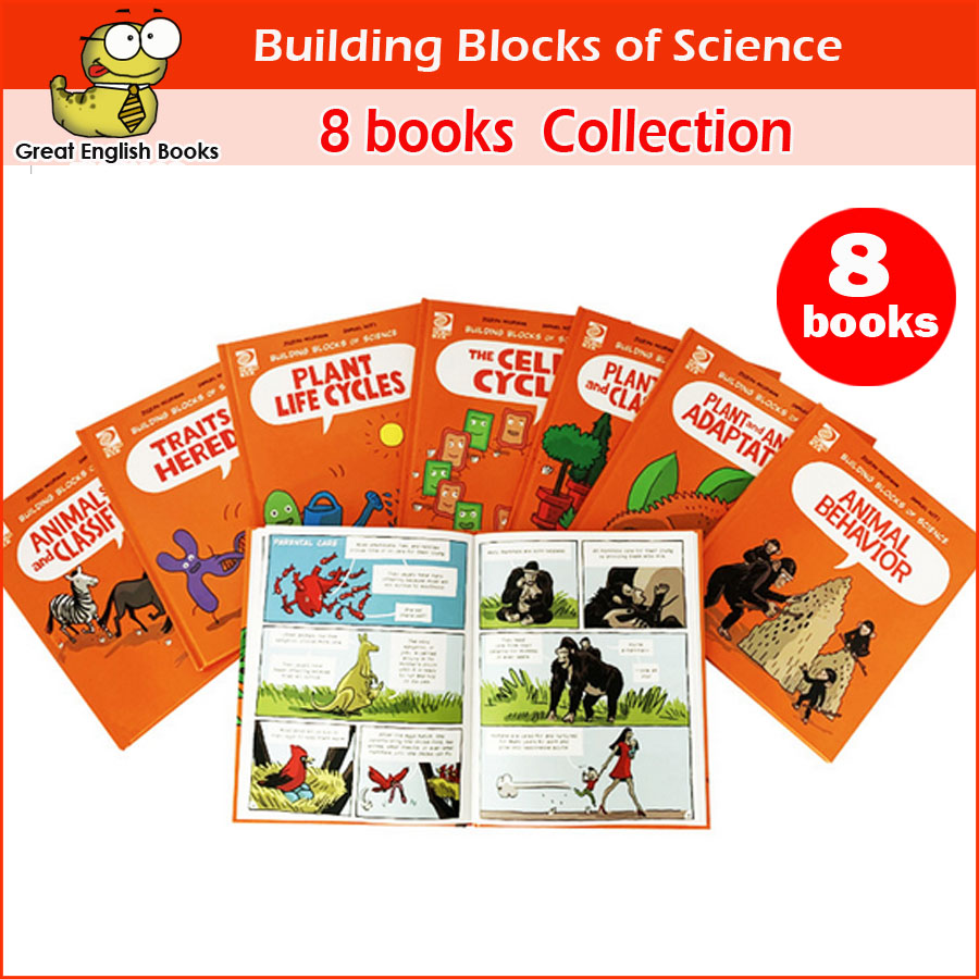 (Out of stock) 🔥สินค้าหมดชั่วคราว🔥 ชุดหนังสือภาษาอังกฤษแนววิทยาศาสตร์ Building Blocks of Science 8 books Collection ปกแข็ง Hardcover