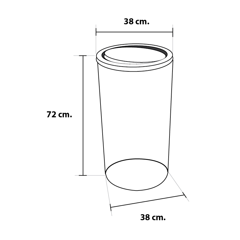 Stainless steel bin with Swing cover 1402-063