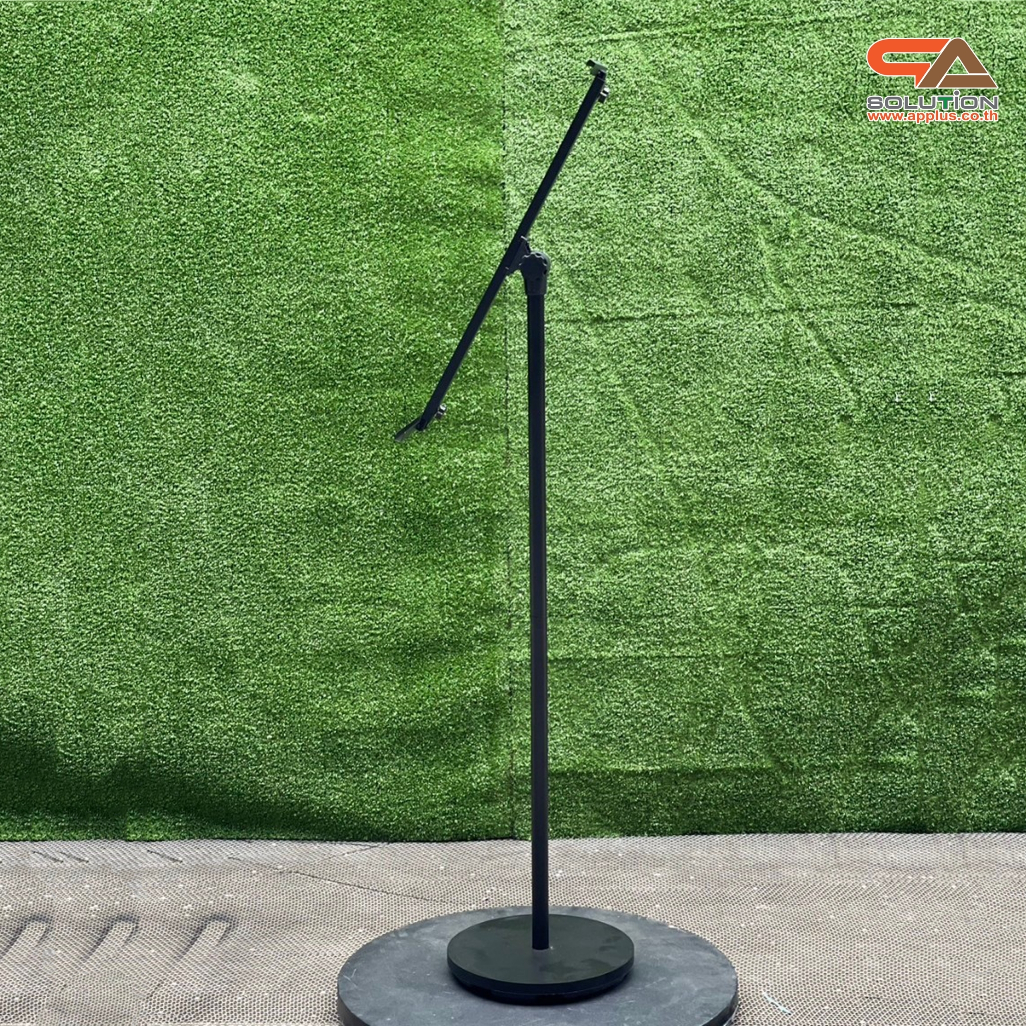 CLEARANCE SALE! ขาตั้งโปสเตอร์ สีดำ รุ่นเอียง เสาเดี่ยว ฐานกลม ปรับมุมเอียงได้ 360 องศา ถอดประกอบได้