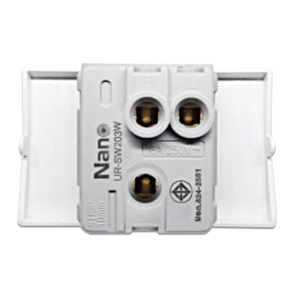 NANO สวิตช์ 2 ทาง 16A 250V ขนาด 3 ช่อง Urban series สีดำ รุ่น UR-SW203B (20 ชิ้น/กล่อง)