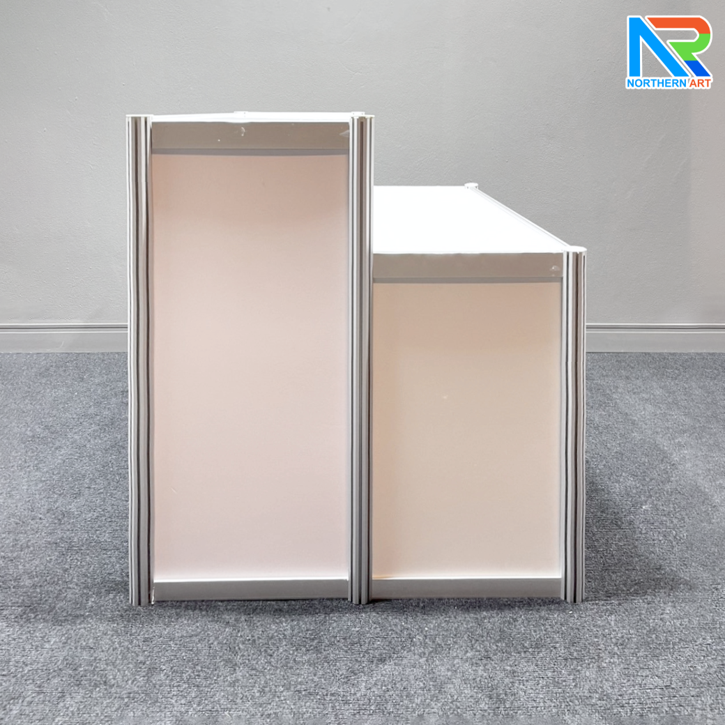 เคาน์เตอร์อะลูมิเนียม แบบขั้นบันได ขนาด (W)103 x (L)80 x (H)80 cm. ถอดประกอบได้