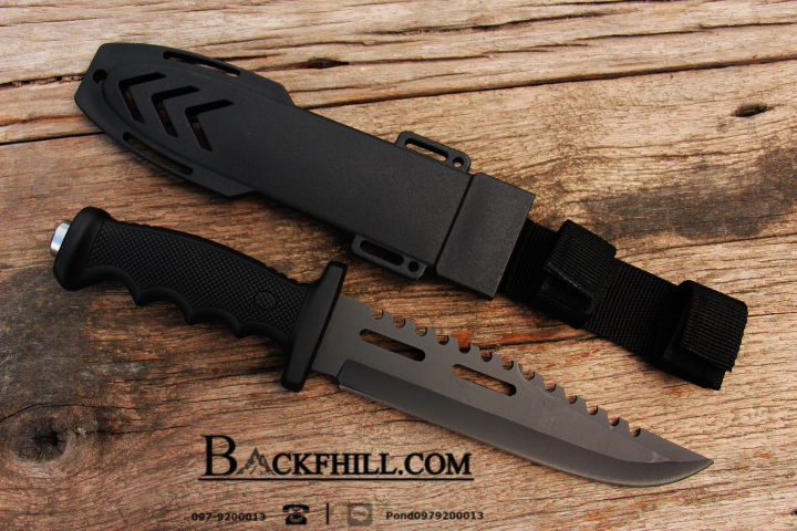 มีดใบตาย COLUMBIA รุ่น 1238A มีดทรงสปาตาใบรมดำ พร้อมซอง KYDEX