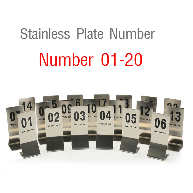 Stainless plate number 1-20 1617-020