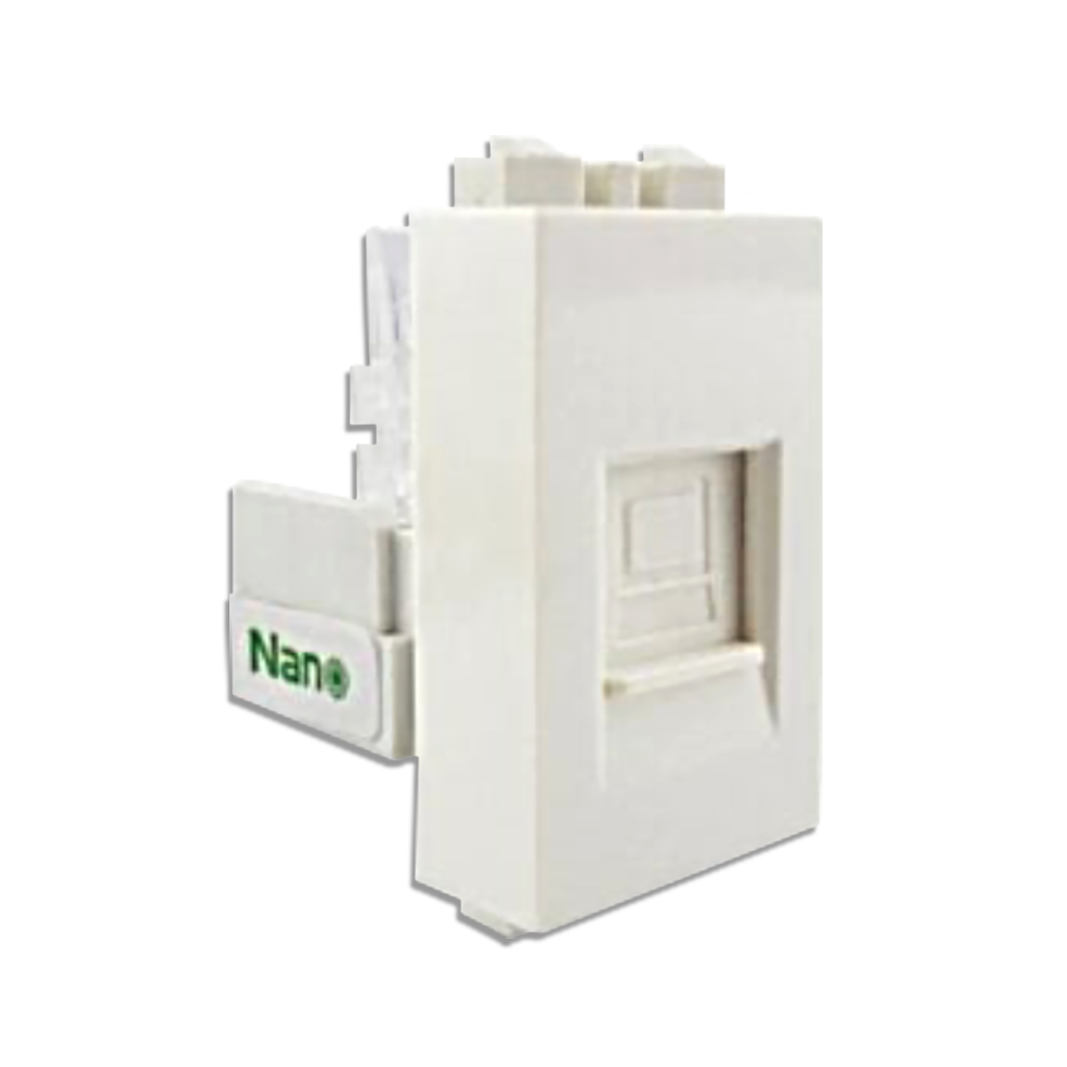 NANO เต้ารับคอมพิวเตอร์ LAN (CAT5E) ขนาด 1 ช่อง Classic series สีขาว รุ่น NN-LAN5 (20 ชิ้น/กล่อง)