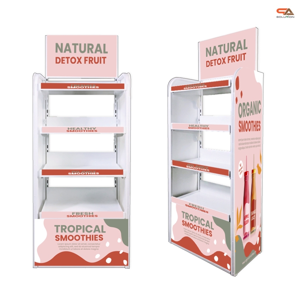 ชั้นวางสินค้าเหล็ก 4 ชั้น สีขาว ขนาด (W)56 x (D)30 x (H)150 cm. ปรับระดับได้ แข็งแรง รับน้ำหนักได้ดี