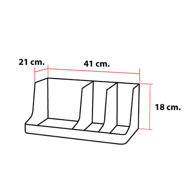 Multipurpose stored 3 compartments Coffee Station Organizer (Can use with cup holder 1610-407)