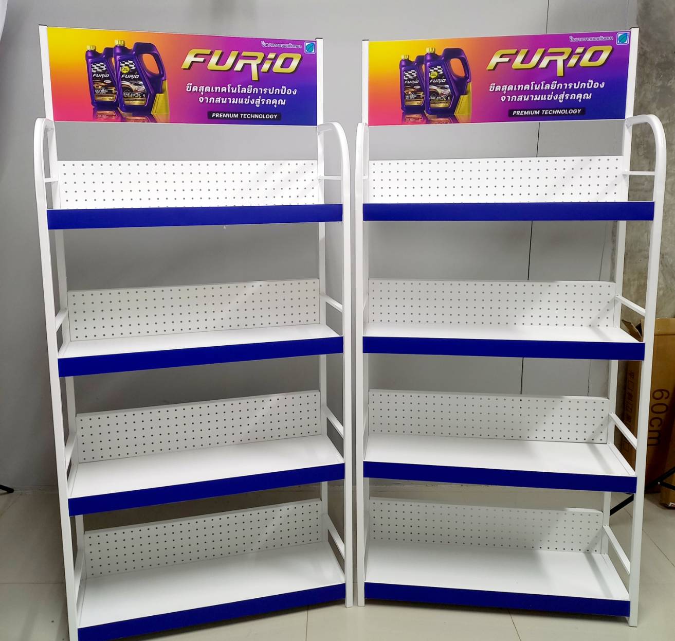 เช่าชั้นวางสินค้าเหล็ก 4 ชั้น สีขาว ขนาด (W)60 x (D)30 x (H)160 ซม. ถอดประกอบได้