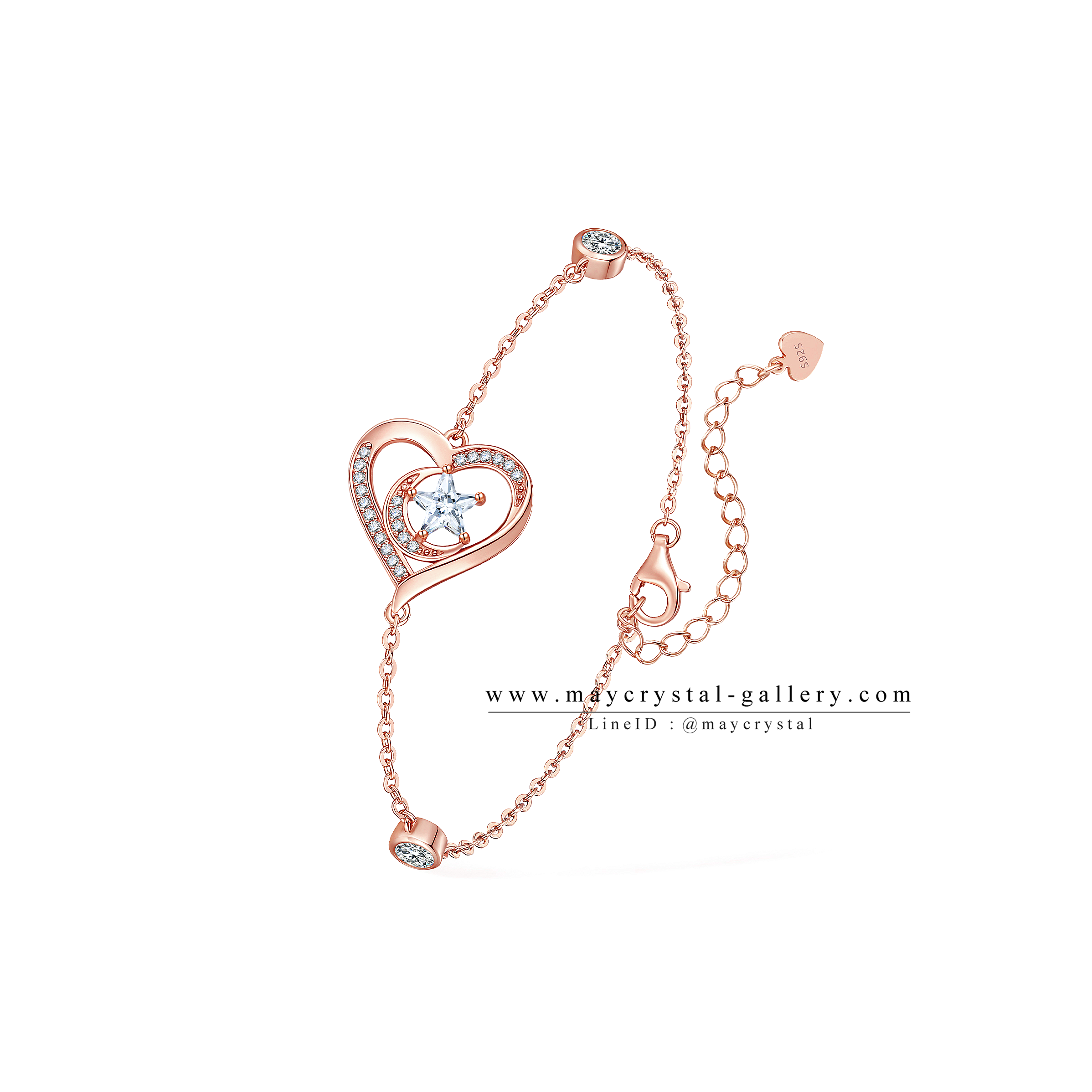 สร้อยข้อมือคริสตัลจากประเทศออสเตรีย (Embellished with Crystals from Austria) , Premium zirconia