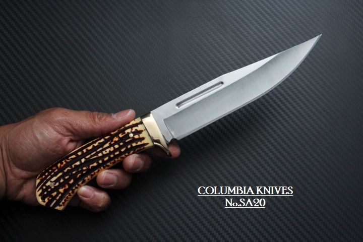 มีดพก COLUMBIA รุ่น SA20 ของแท้ ด้ามเขากวางจำลองขนาด 12 นิ้ว พร้อมซองไนลอน