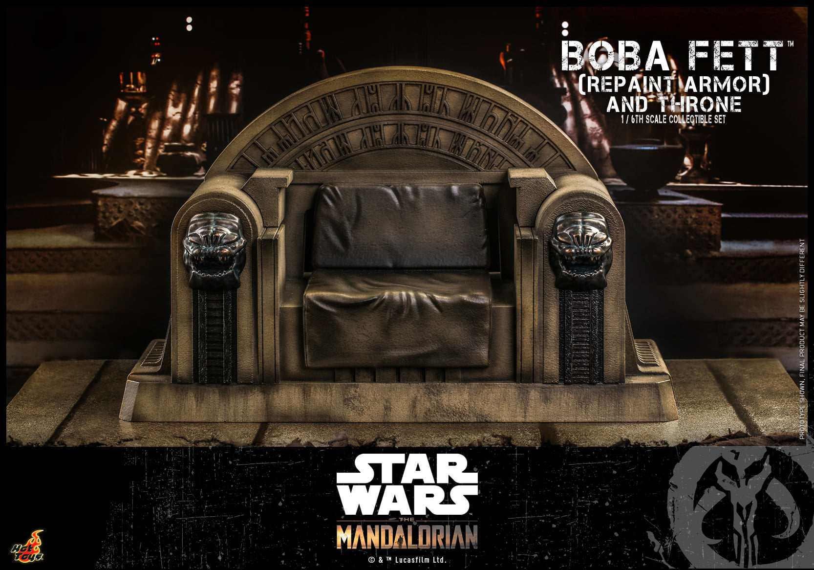 Hot Toys TMS056 1/6 Star Wars: The Mandalorian™ - Boba Fett (Repaint Armor) and Throne