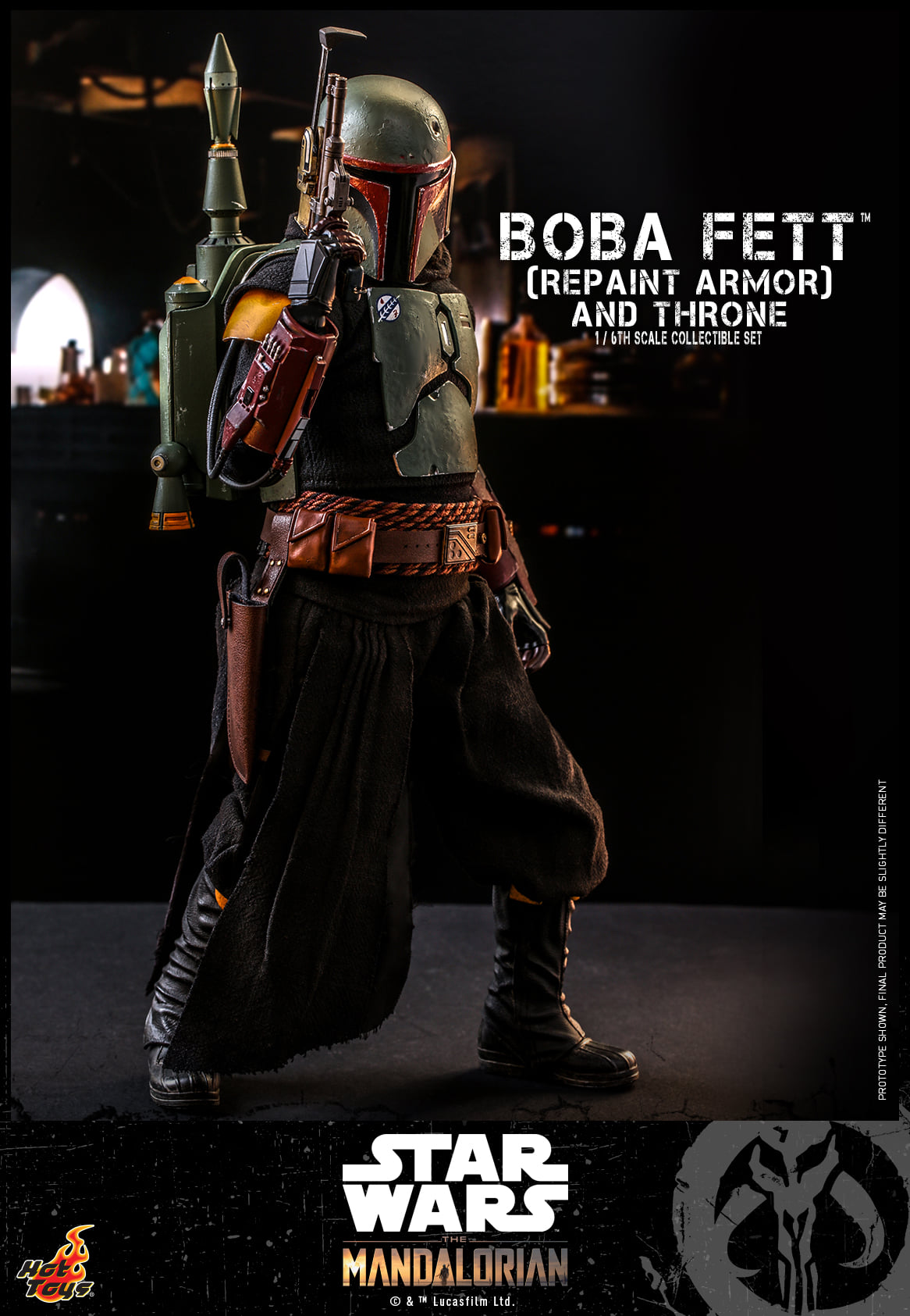 Hot Toys TMS056 1/6 Star Wars: The Mandalorian™ - Boba Fett (Repaint Armor) and Throne