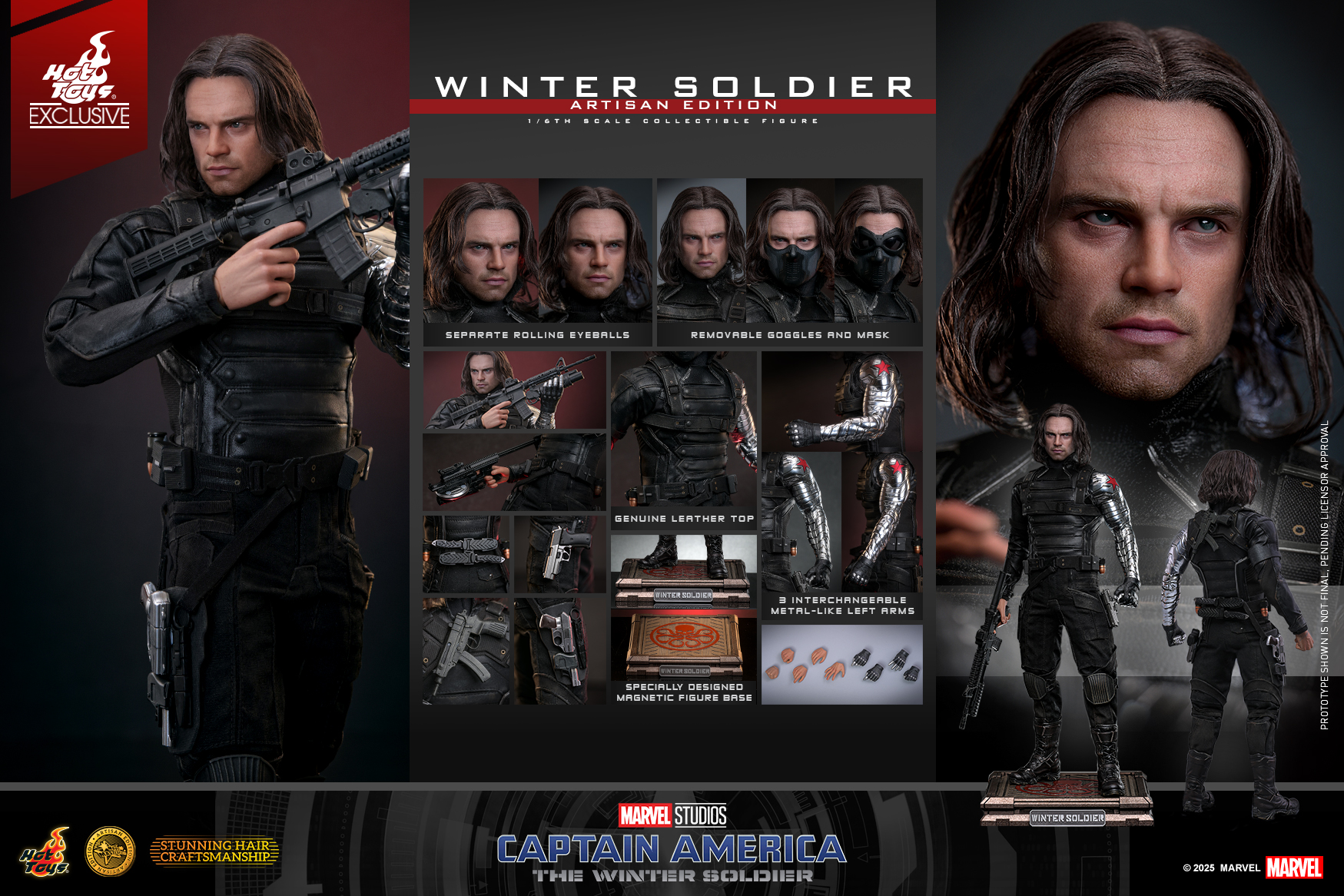 Hot Toys MMS790AEB Captain America: The Winter Soldier - Winter Soldier (Artisan Edition) (Special Edition) [Hot Toys Exclusive]