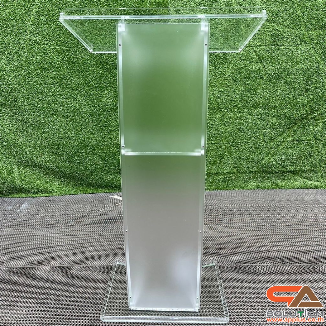 เช่าโพเดียมอะคริลิค LED-02 ขนาด (W) 60 x (L) 40 x (H) 108 cm. เรืองแสงLED เปลี่ยนสีได้ พร้อมรีโมท พร้อมบริการรับ-ส่ง กทมฯและปริมณฑล