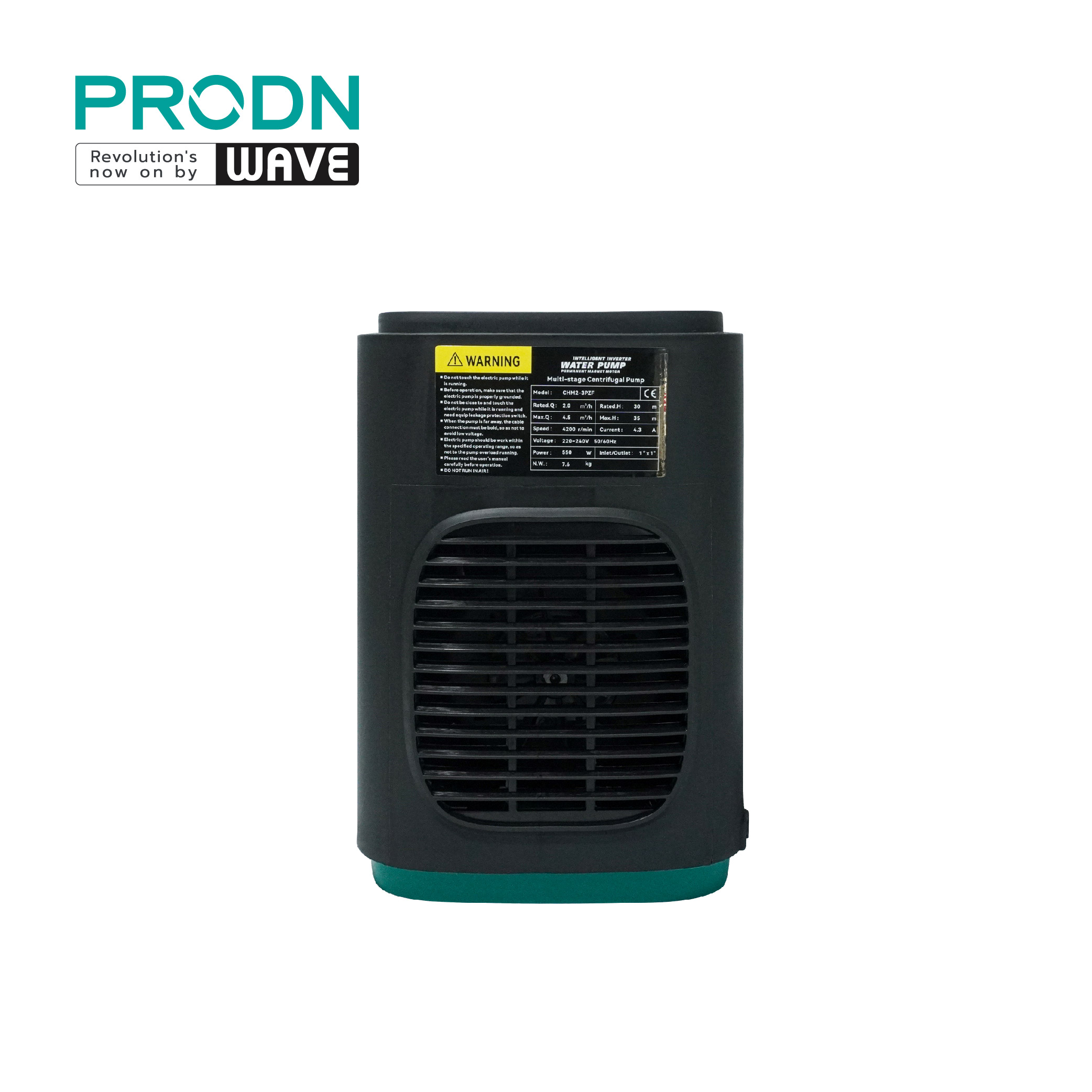 ปั๊มน้ำอัตโนมัติระบบอินเวอเตอร์ PRODN BY WAVE รุ่น PW-CHM2-3P/550W (550วัตต์)