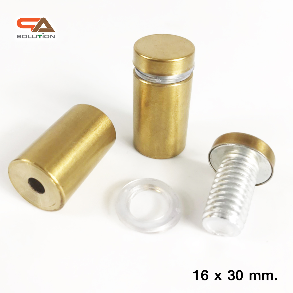 หมุดลอยสแตนเลส สีทอง ยึดกรอบภาพอะคริลิค หรือหมุดยึดกระจก (สั่งขั้นต่ำ 12 ตัว)