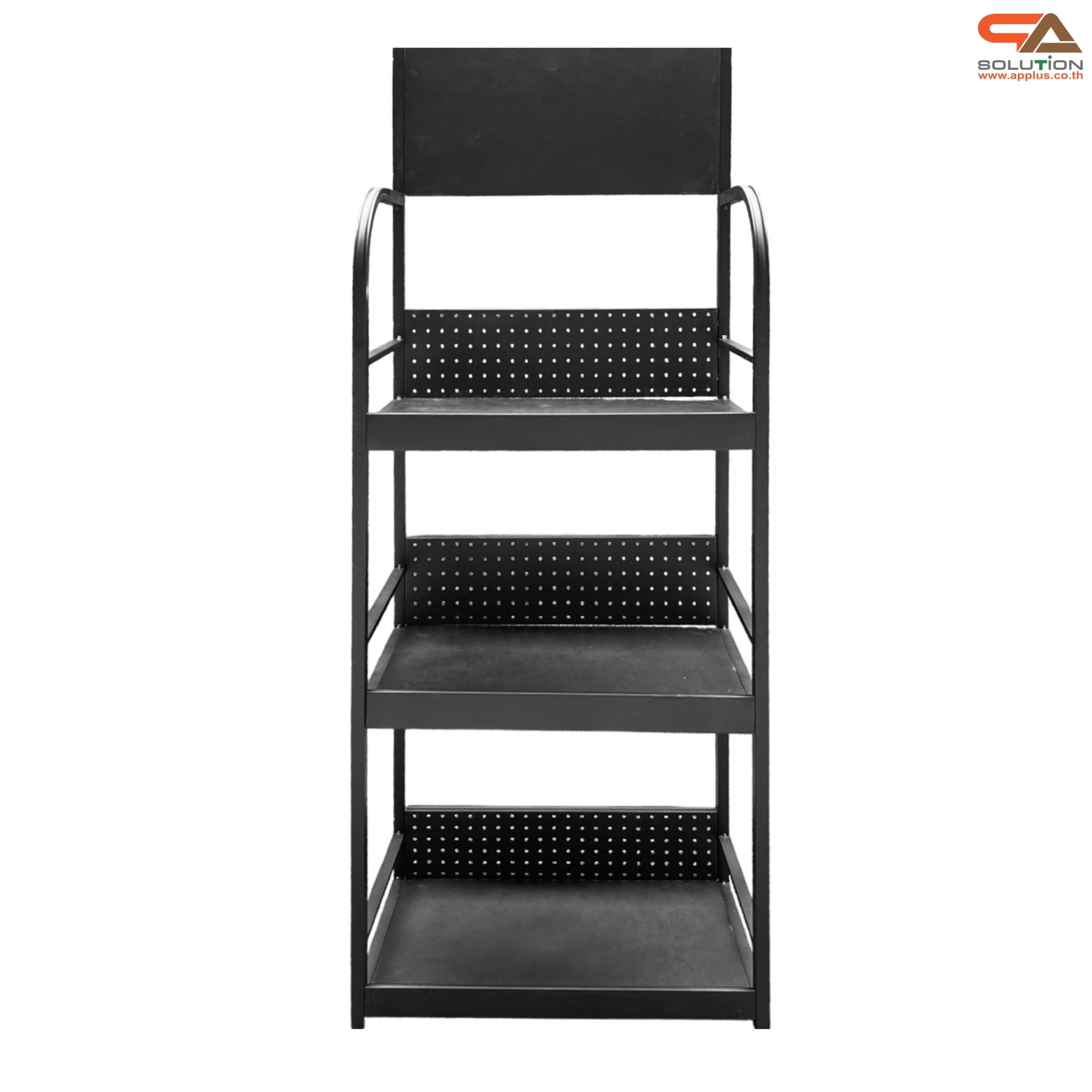 ชั้นวางสินค้าเหล็ก 3 ชั้น สีดำ ขนาด (W)60 x (D)30 x (H)150 ซม. ถอดประกอบได้