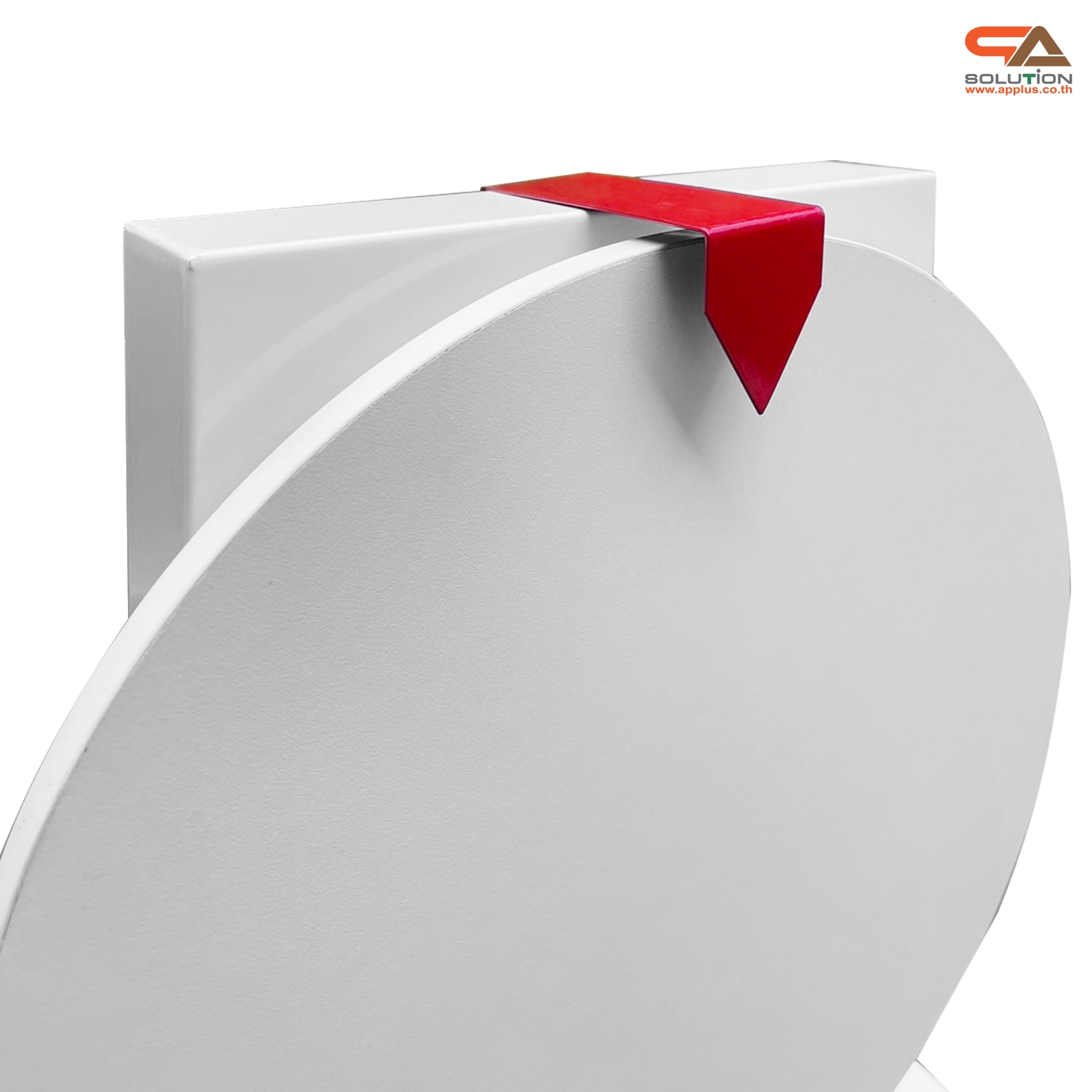 เกมส์วงล้อตั้งโต๊ะ รุ่นเหล็ก ขนาดวงล้อ 40 ซม. สูง 60 cm. สีขาว พร้อมงานพิมพ์สติ๊กเกอร์ ออกแบบได้ตามความต้องการ