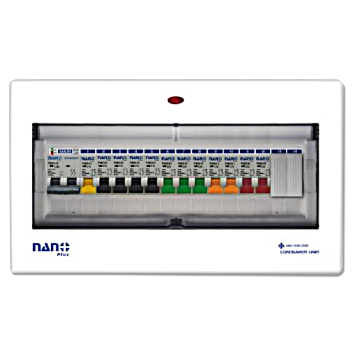 NANO ตู้คอนซูมเมอร์ยูนิต NANO PLUS เมน+14 ช่อง (พร้อม MCB+ลูกย่อย 12 ลูก)