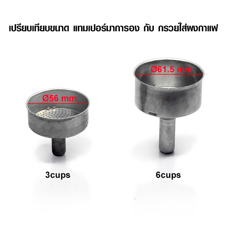 มาการอง เกลี่ยหน้ากาแฟ 2 ด้าน 58 mm. (ใช้กับมอคค่าพอท BIALETTI/IMIX ขนาด 6 cups)