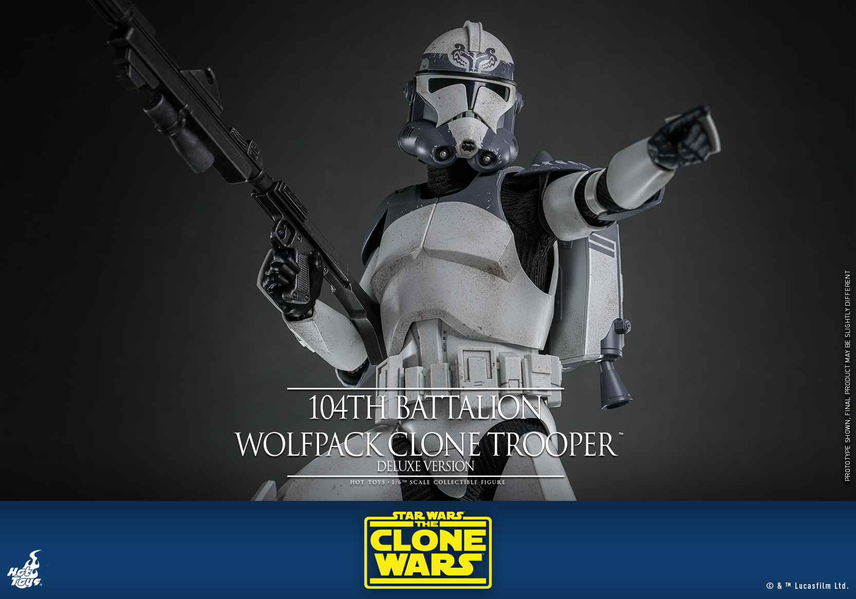 Hot Toys TMS143 Star Wars: The Clone Wars - 104th Battalion Wolfpack Clone Trooper (Deluxe Version)