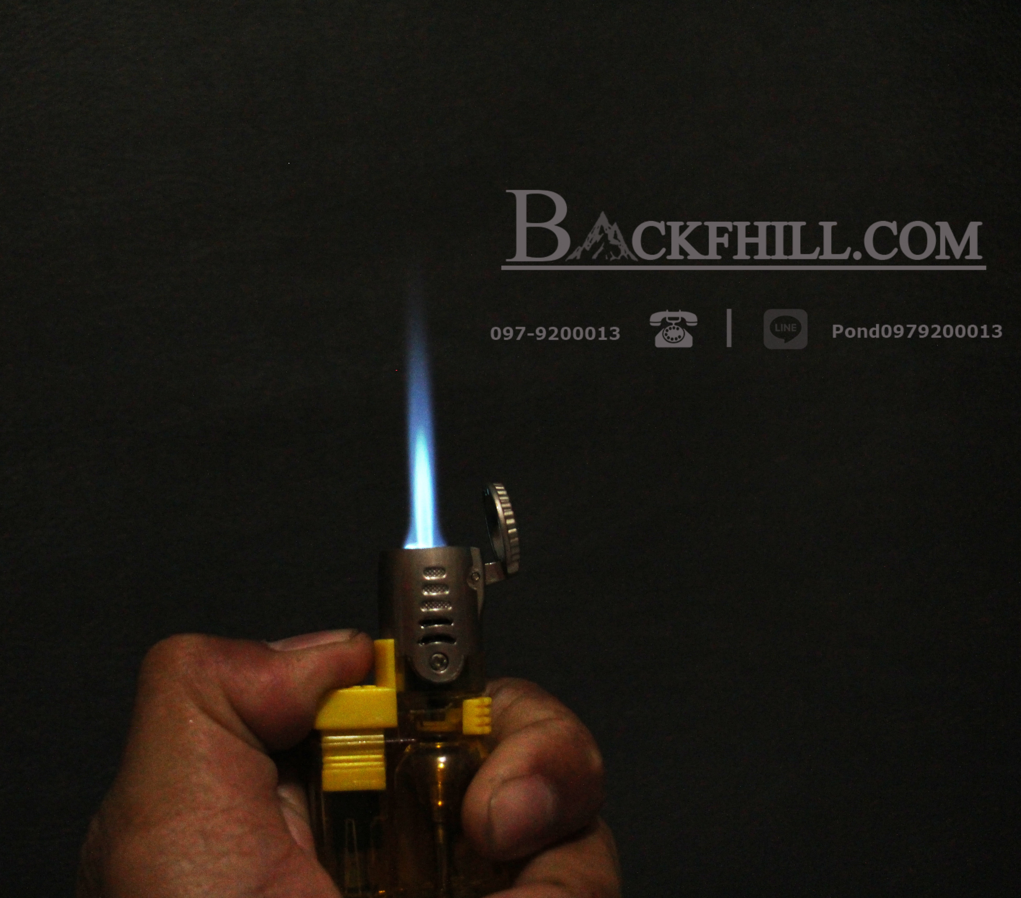 ไฟแช็คแก๊สทรงระฆังไอพ่นเทอร์โบ 1300 องศาเซลเซียส ขนาดพกพา