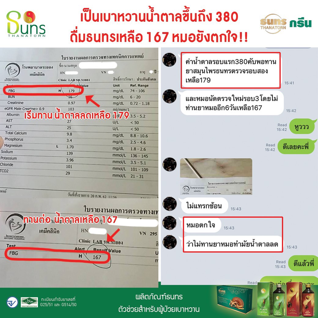 ยาน้ำสมุนไพรธนทร รักษาโรคเบาหวาน