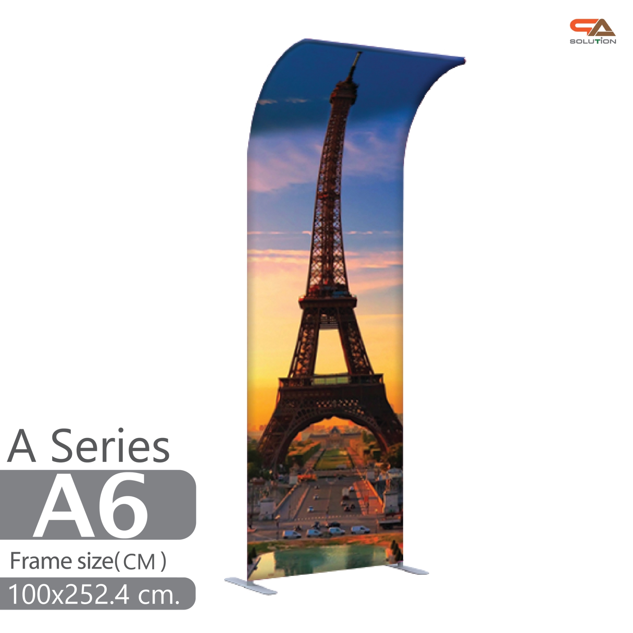 แบคดรอปผ้า A series โครงอะลูมิเนียม ถอดประกอบได้ ขนาด (W)100 cm. x (H)228–324.6 cm. พร้อมกระเป๋าใส่อุปกรณ์