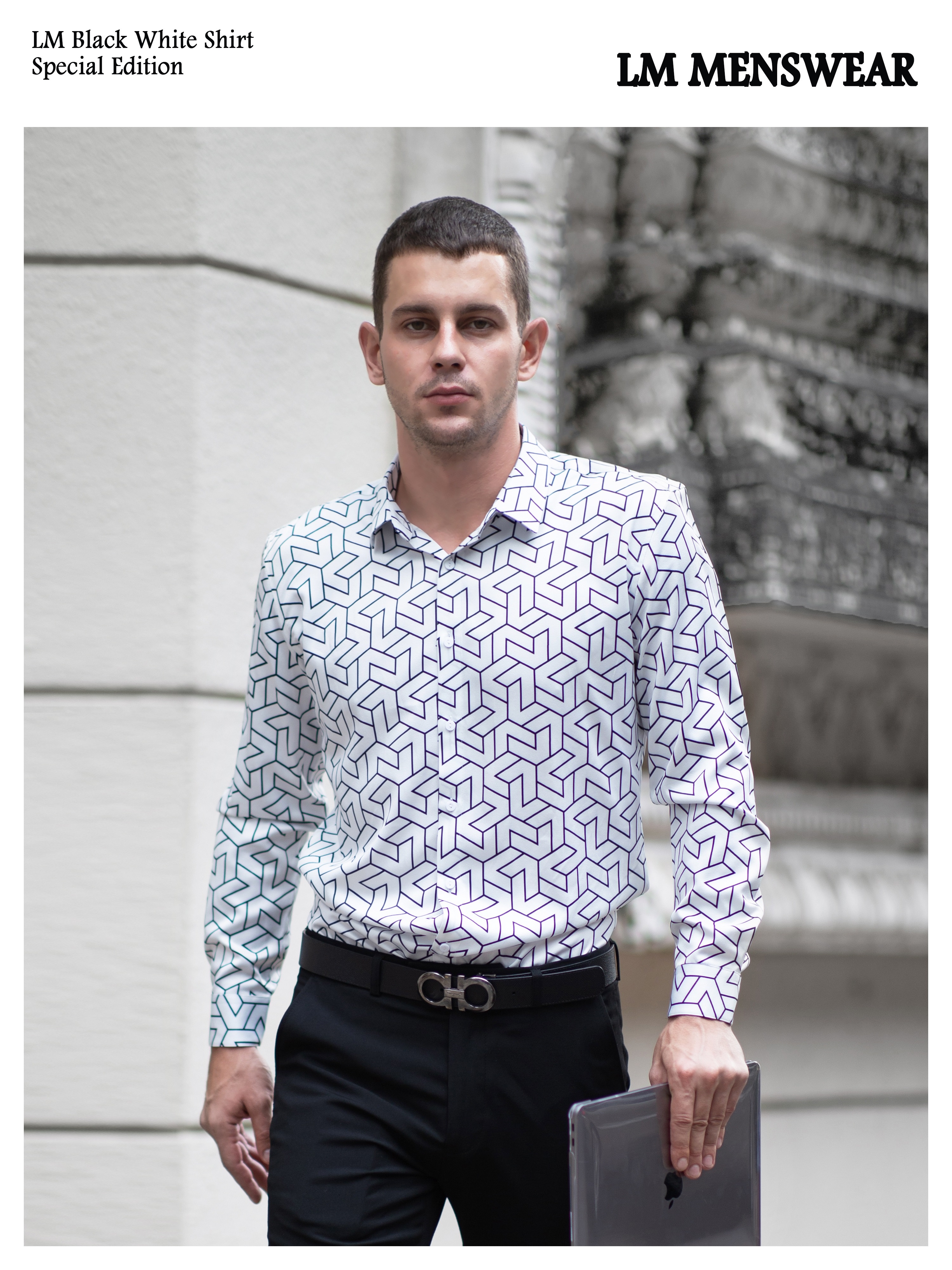 LM Patterned Shirt (เสื้อเชิ้ตแขนยาว ลาย LM)