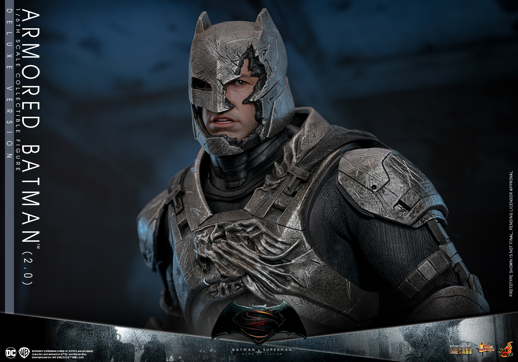 Hot Toys MMS743D63 Batman v Superman: Dawn of Justice - Armored Batman (2.0) [Deluxe Version]