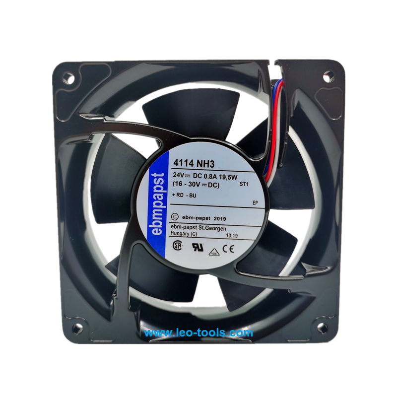 Ebm-papst Fan Model : 4114NH3 24VDC 19.5W Size: 120x120x38 mm.