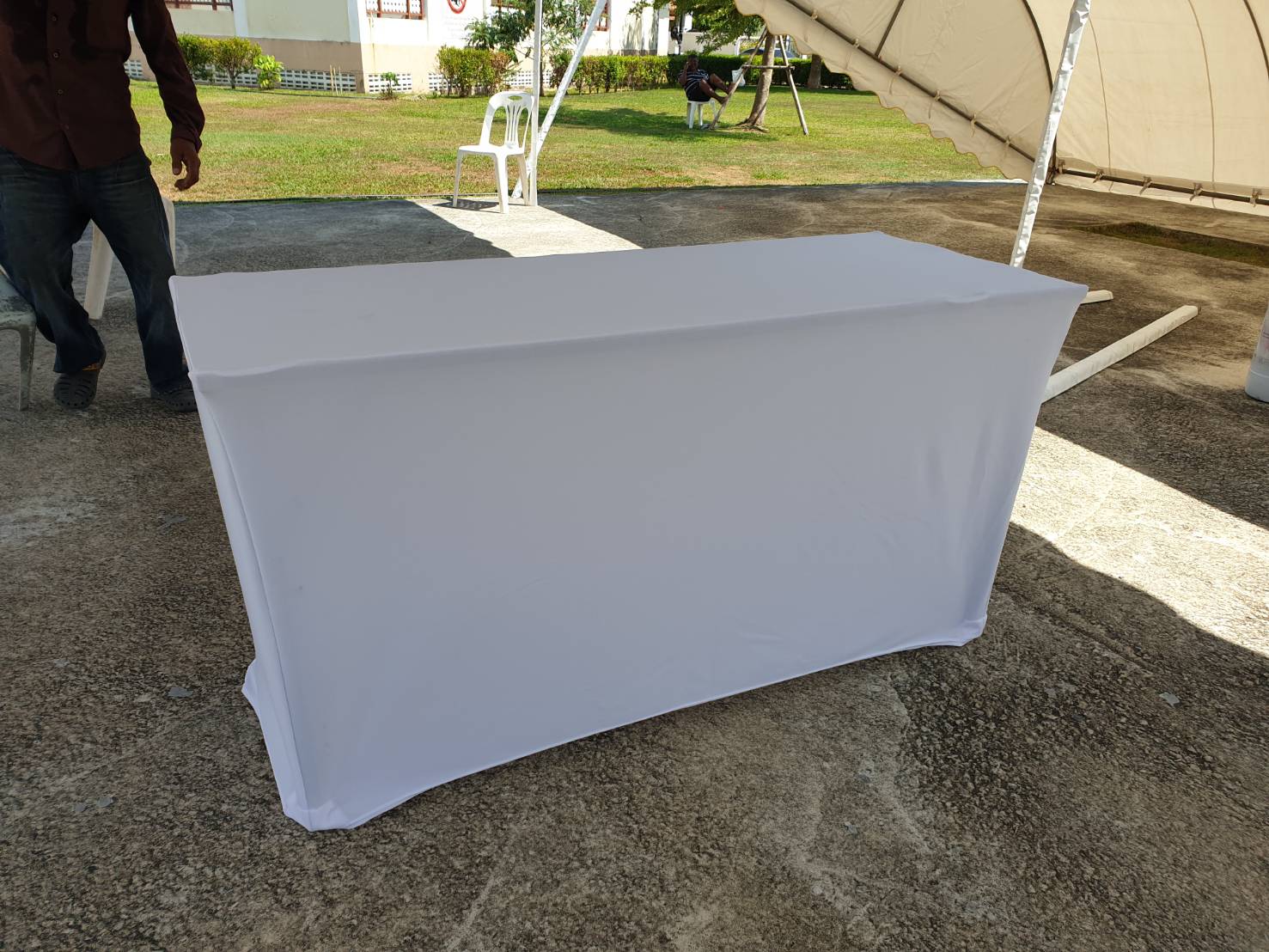 โต๊ะสัมมนา / โต๊ะตั้งอาหาร / โต๊ะหน้าขาว ขนาด0.6x1.5เมตร