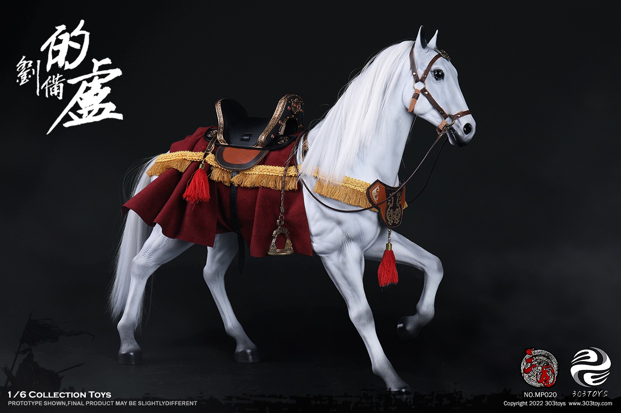 303TOYS MP019 + MP020 1/6 THREE KINGDOMS SERIES - LIU BEI XUANDE (EXCLUSIVE COPPER VERSION) & DILU THE STEED OF LIU BEI