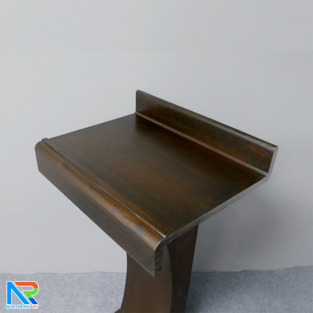 โพเดียมไม้ สีโอ๊ค ทรงโมเดิร์น TOPตรง ขนาด (W)55 x (L)42 cm. สูง 111 cm.