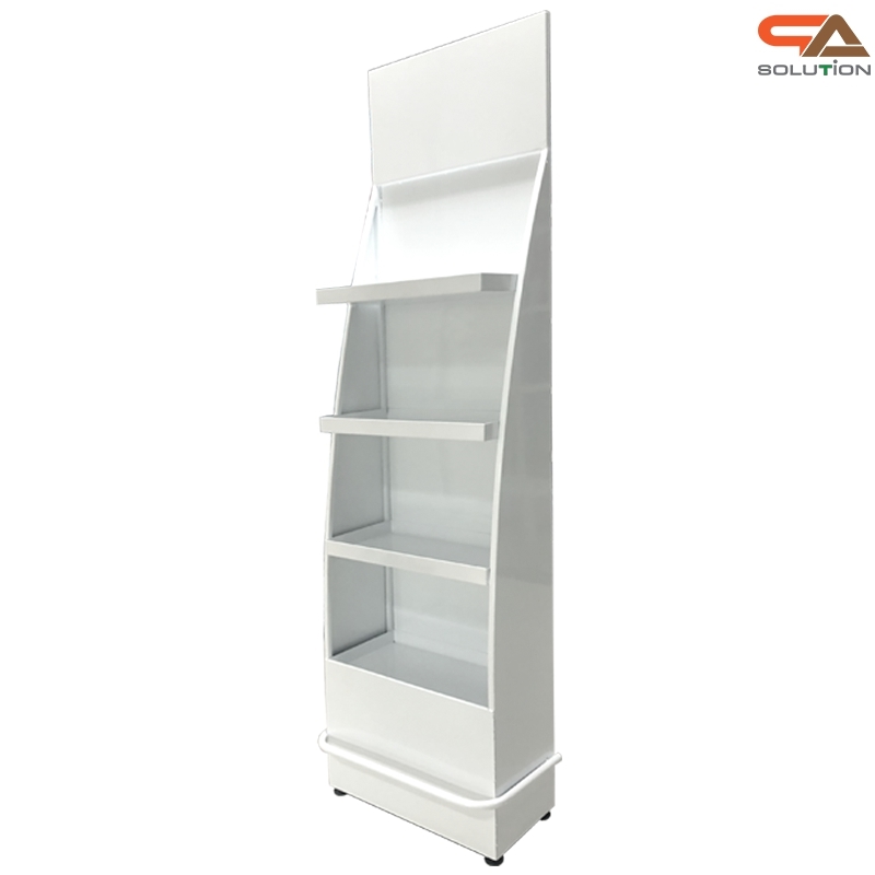 ชั้นวางสินค้าเหล็ก 4 ชั้น ขนาด(W)44 x (D)20 x(H)150 ซม. พร้อมงานพิมพ์ (ถอดประกอบได้)