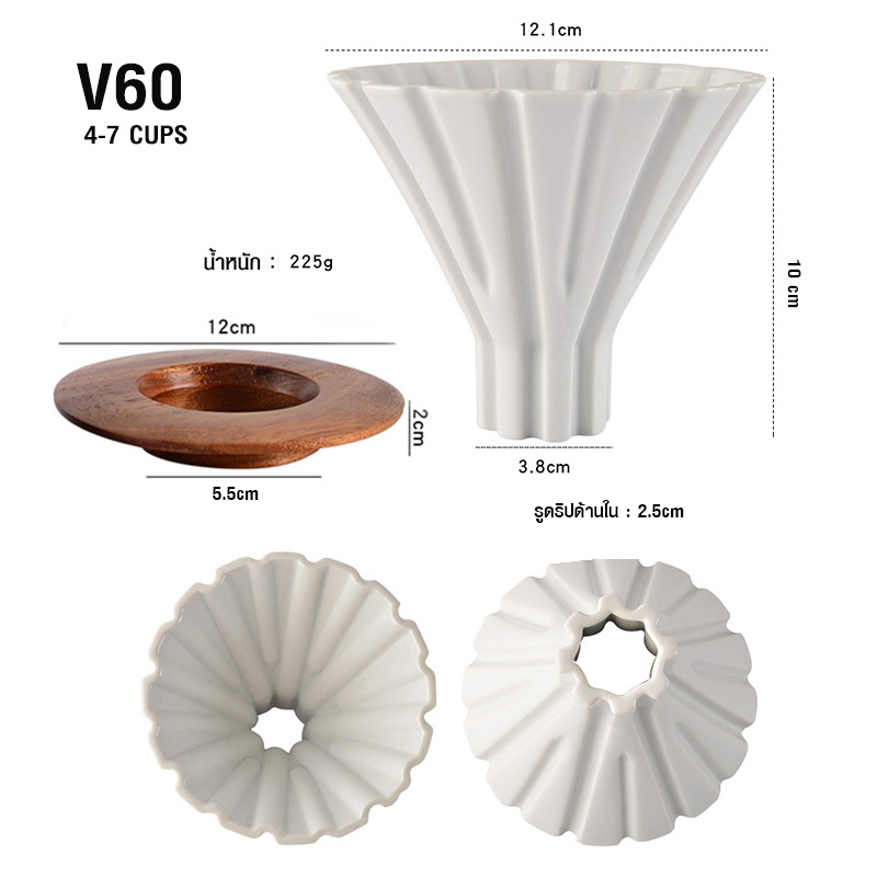 Deep dripper pro 4-7 cups (WHITE)