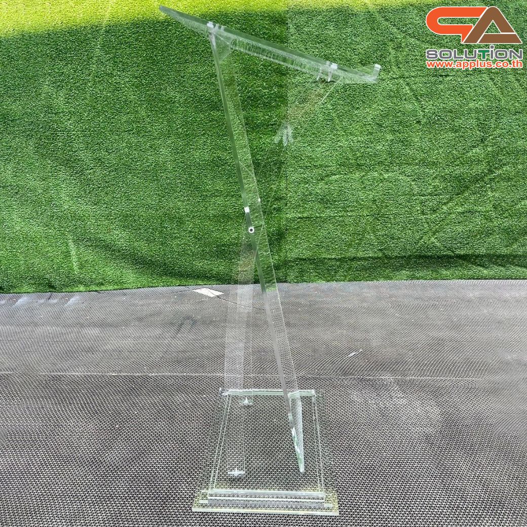 โพเดียม อะคริลิคใส รุ่น AC-29 สไตล์โมเดิร์น TOP เอียง ขนาด(W)59 x (L)38 x (H) 110 ซม.