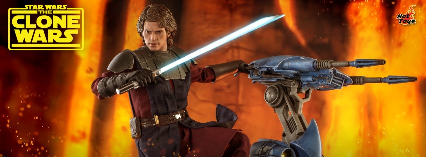 Hot Toys TMS020 1/6 Star Wars: The Clone Wars - Anakin Skywalker And Stap (Special Edition Bonus)