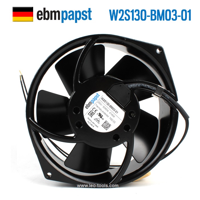 Ebm-papst fan W2S130-BM03-01 230V 7450ES พัดลมทนอุณหภูมิสูงโลหะทั้งหมด