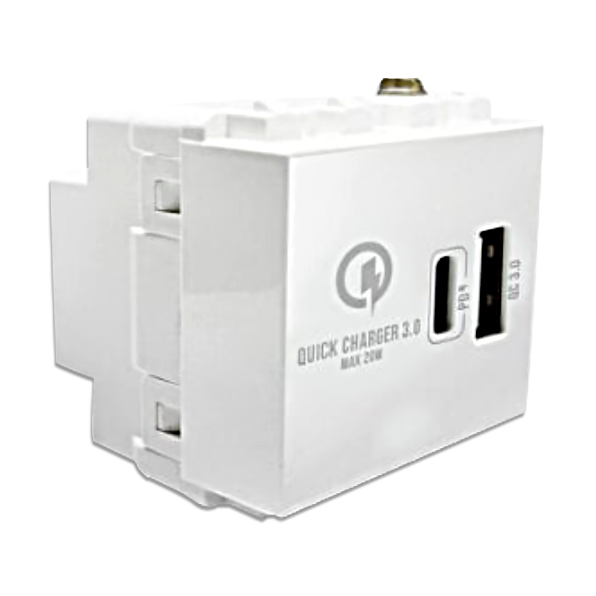 NANO เต้ารับชาร์จเร็ว 3.0+พีดี 20 วัตต์ USB Type A+Type C ขนาด 2 ช่อง รุ่น Classic series รุ่น NN-USB03
