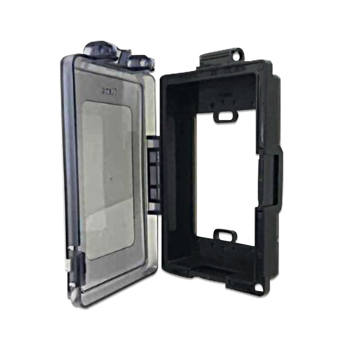 NANO ฝาครอบแผงหน้ากากกันน้ำแบบเรียบ สีดำ(ฝาดำใส) รุ่น NANO-413CBB (20 ชิ้น/กล่อง)