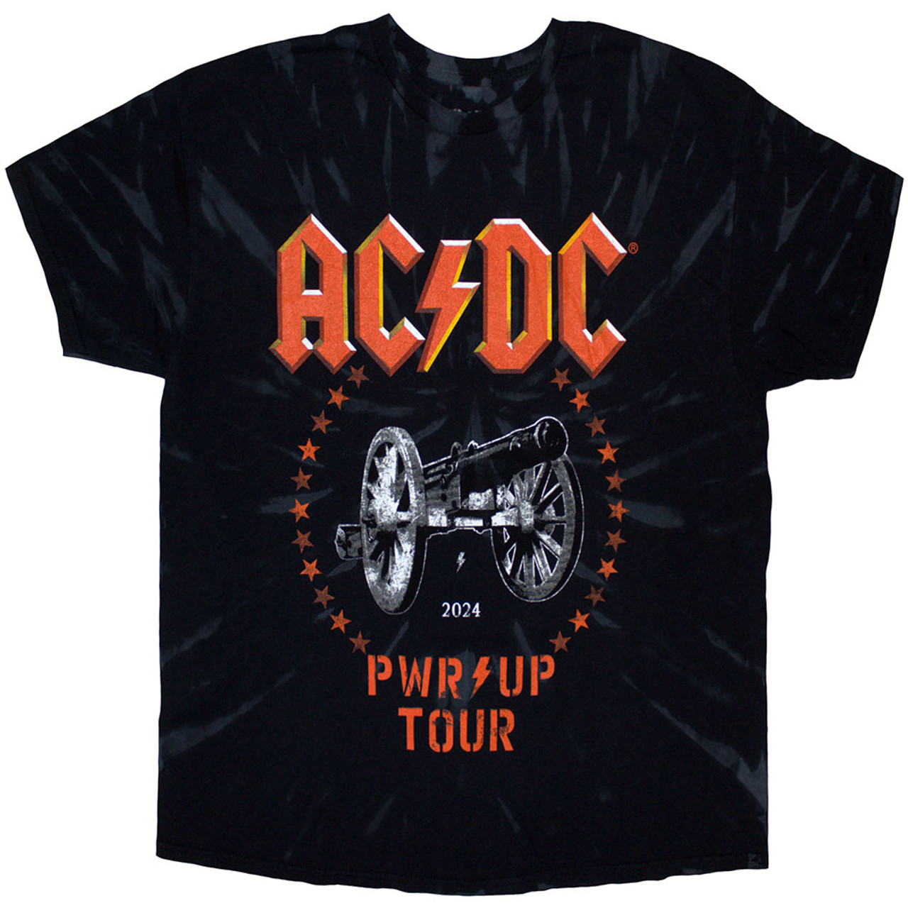 AC/DC Unisex T-Shirt: PWR-UP Tour '24 Cannon (Ex-Tour) BLACK