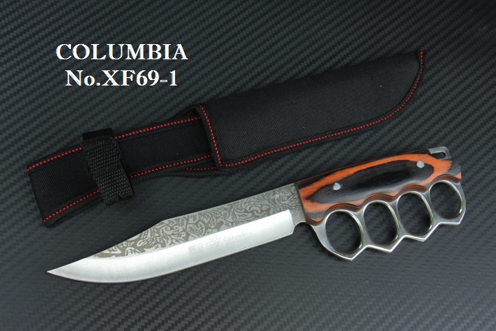 มีด COLUMBIA ใบตายการ์ดเหล็ก รุ่น XF69-1