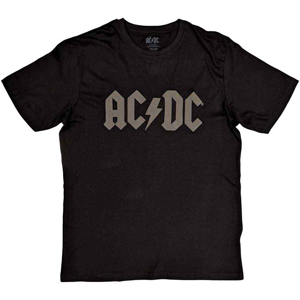 AC/DC Unisex T-Shirt: Logo (Hi-Build) BLACK